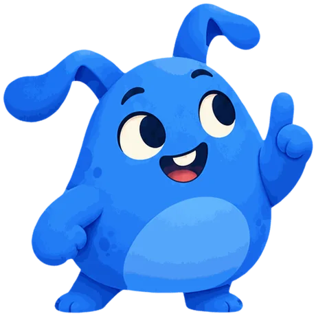 Pip with one finger up, having an idea