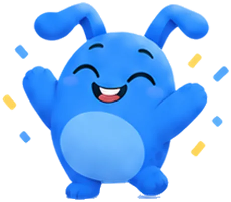 Pip celebrating